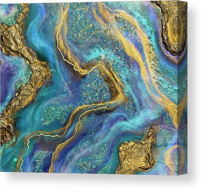 Opal Epoxy Art On Wood, Resin Painting, Geode Wall Art, Luxury Design Canvas  Print / Canvas Art By Alexandra Dobreikin - Fine Art America