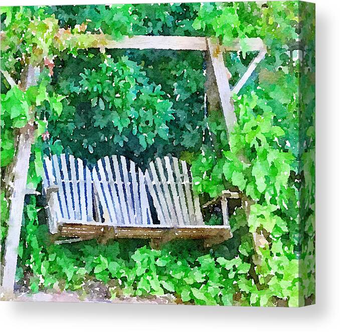 Swing Canvas Print featuring the photograph Relax, Reflect, Renew by Kathy Bee