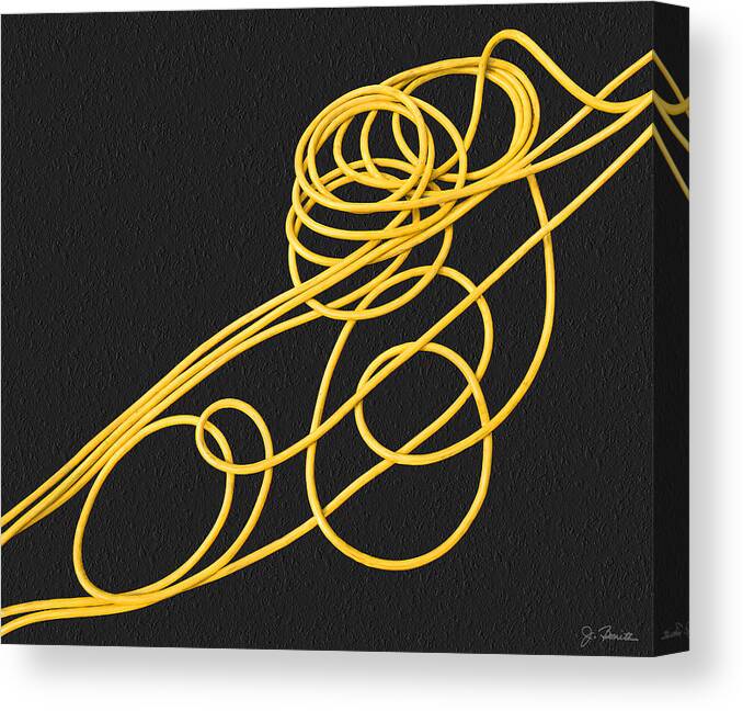 Spaghetti Canvas Print featuring the photograph Rubber Spaghetti No. 2 by Joe Bonita