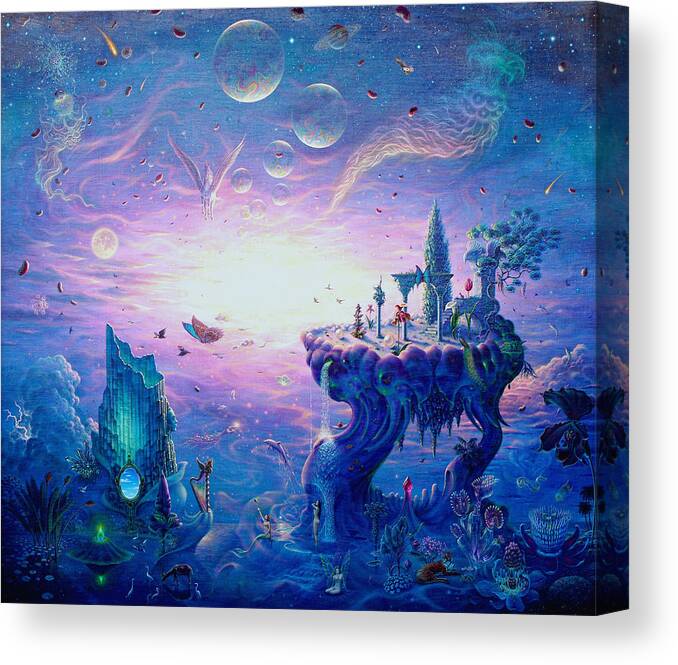 Visionary Art Canvas Print featuring the painting The soul mirror by Tuco Amalfi