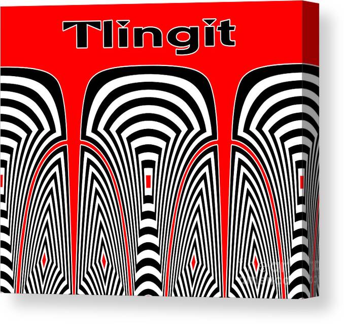 Tlingit Tribute Canvas Print featuring the digital art Tlingit Tribute by Two Hivelys