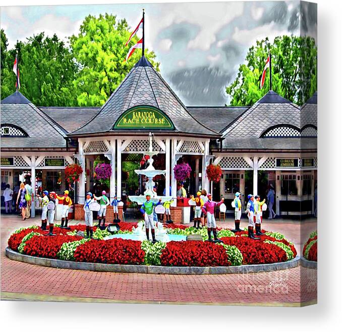 Saratoga Canvas Print featuring the digital art Welcome To Saratoga by CAC Graphics
