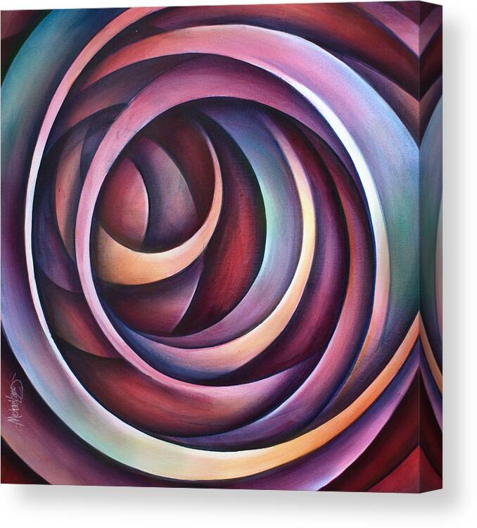 Circles Canvas Print featuring the painting 'Dizzy' by Michael Lang
