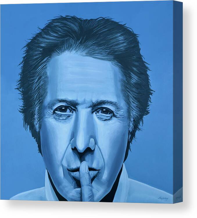 Dustin Hoffman Canvas Print featuring the painting Dustin Hoffman Painting by Paul Meijering