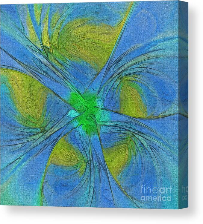 Shape Canvas Print featuring the painting 004 Abstract by Deborah Benoit