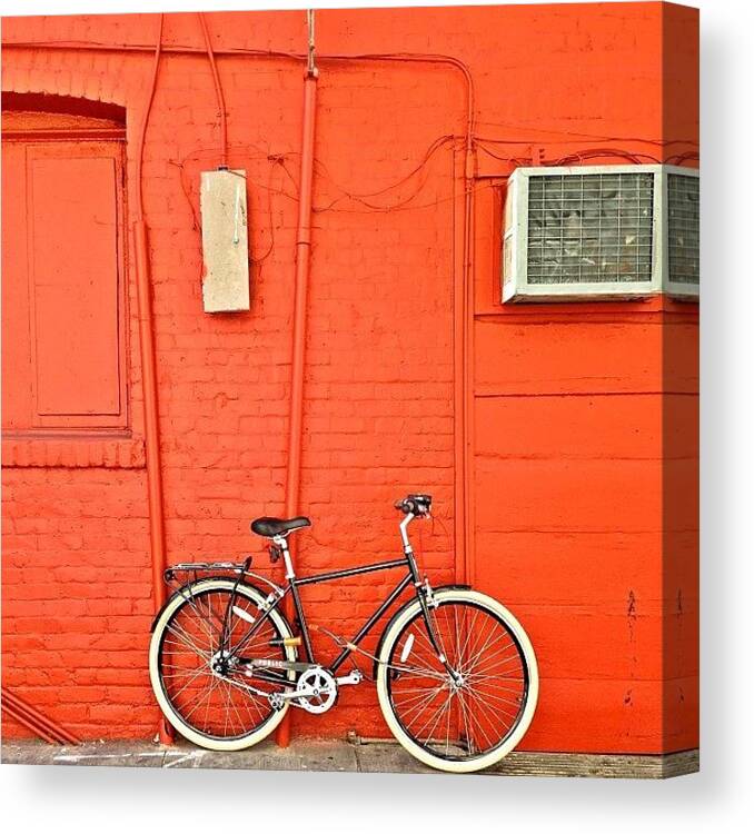 Windowsbegone Canvas Print featuring the photograph Bike #1 by Julie Gebhardt