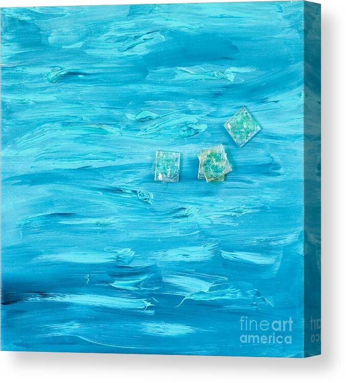 Intensive Blue Canvas Print featuring the painting Blue by Alexandra Vaczi