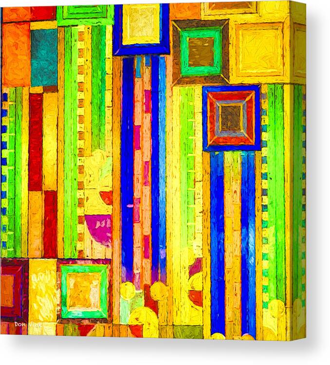 Abstract Canvas Print featuring the photograph Boards and Boxes #1 by Don Vine