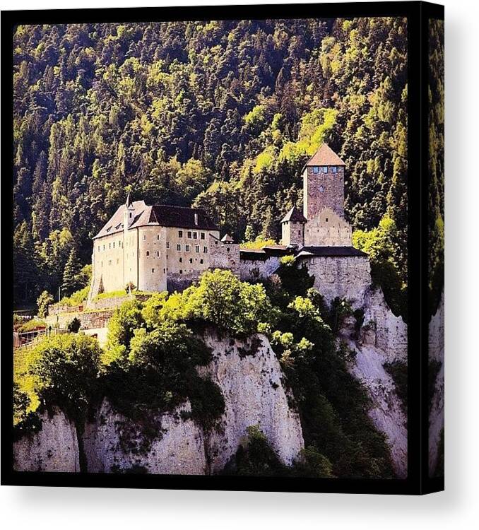 Merano Canvas Print featuring the photograph #castel #tirolo by Luisa Azzolini