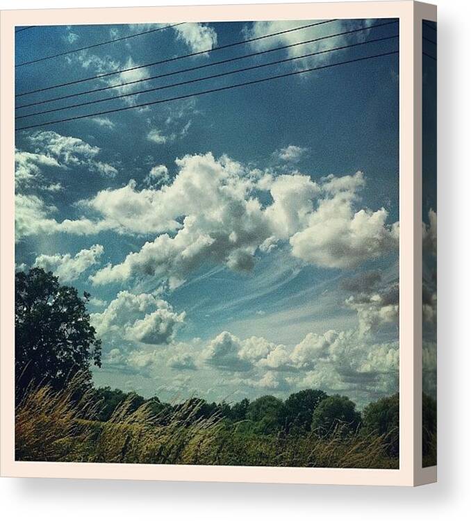 Sky Canvas Print featuring the photograph #clouds #cloudporn #sky #summer #1 by Boo Mason