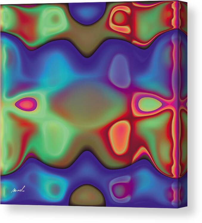 Psychedelic Canvas Print featuring the digital art Cool Hot Colors 6 #1 by The Art of Marsha Charlebois