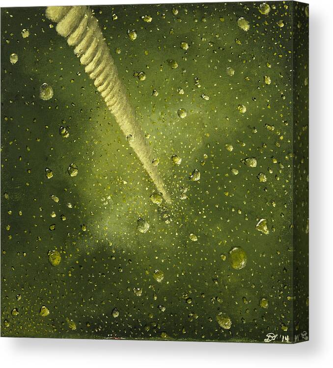 Underwater Canvas Print featuring the painting Descent by Davend Dom