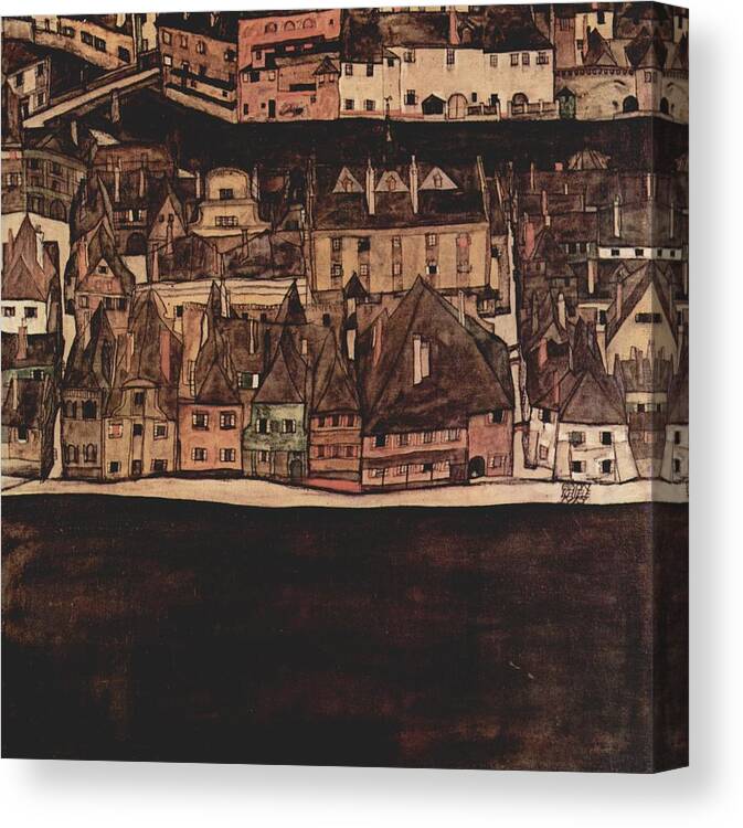 Egon Schiele Canvas Print featuring the painting Devotion #2 by Celestial Images