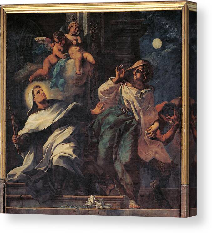 Square Image Canvas Print featuring the photograph Italy, Veneto, Venice, Carmini Church #1 by Everett