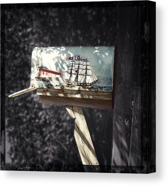 Insta_pick_colorsplash Canvas Print featuring the photograph Maritime Mail #1 by Natasha Marco