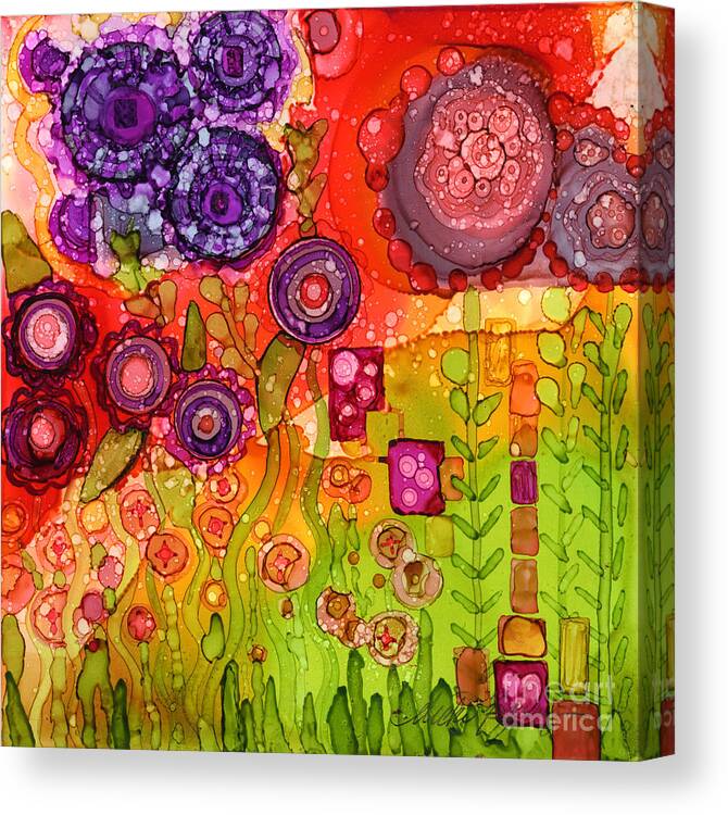 Abstract Canvas Print featuring the painting Number I #1 by Vicki Baun Barry