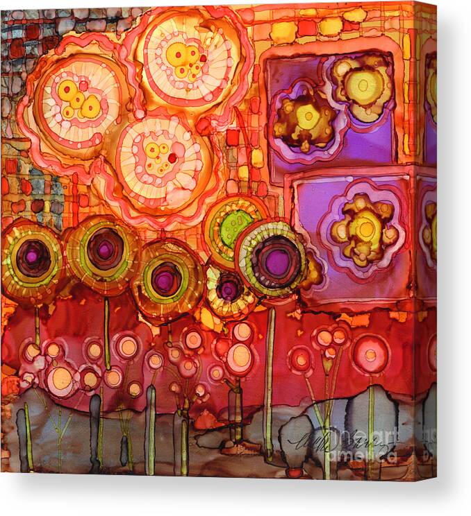 Abstract Canvas Print featuring the painting Number II #1 by Vicki Baun Barry