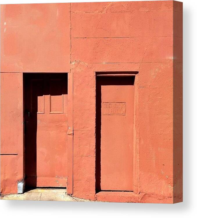50shadesoforange Canvas Print featuring the photograph Orange Wall #1 by Julie Gebhardt