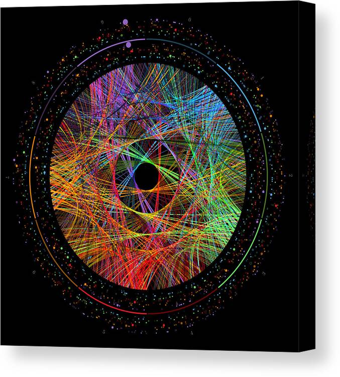 Pi Canvas Print featuring the digital art Pi Transition Paths #1 by Martin Krzywinski
