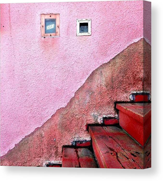 Pinkisobscene Canvas Print featuring the photograph Pink Wall #1 by Julie Gebhardt
