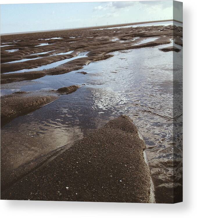 Anderby Creek Canvas Print featuring the photograph Ripples in the Sand #1 by Gemma Knight