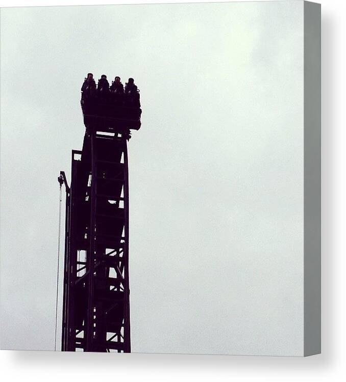 Thorpepark Canvas Print featuring the photograph Saw: The Ride At #thorpepark #1 by Chris Mayo