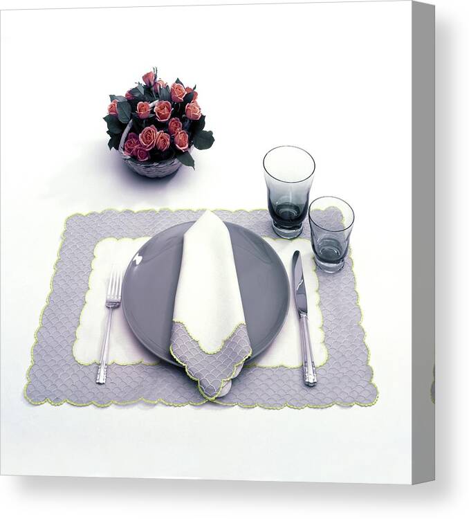Home Canvas Print featuring the photograph Summer Table Setting #1 by Haanel Cassidy