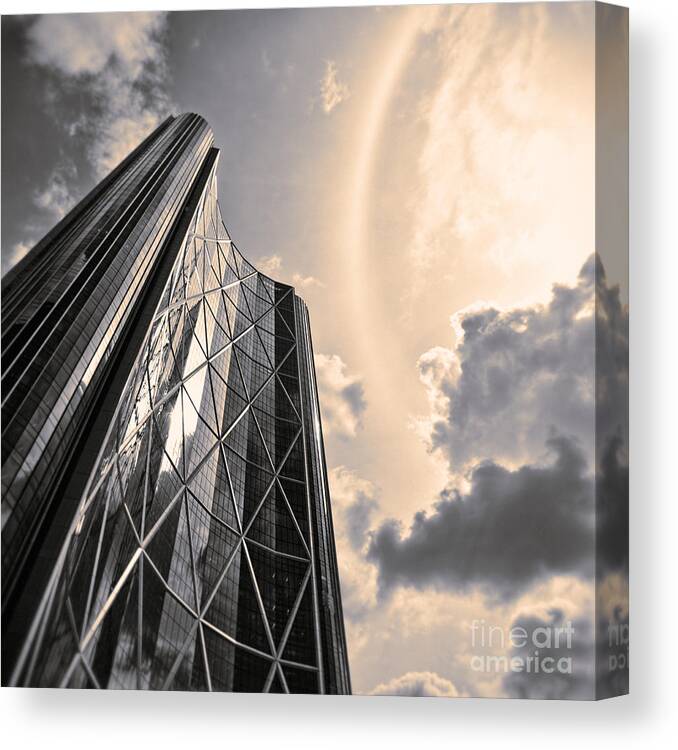 Glass Canvas Print featuring the photograph Sunbow Over The Bow #1 by Royce Howland