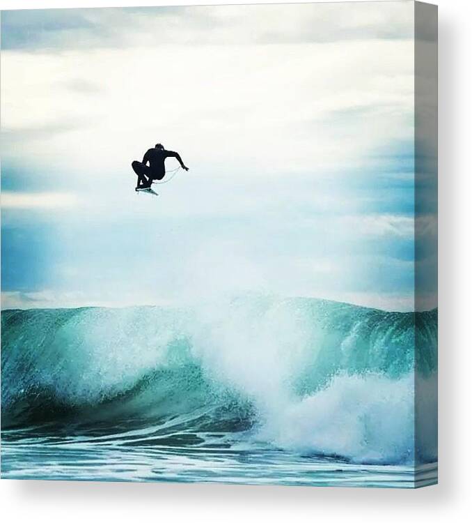 Beautiful Canvas Print featuring the photograph #surfing #surf #sunset #beach #waves #1 by Diego Jhon
