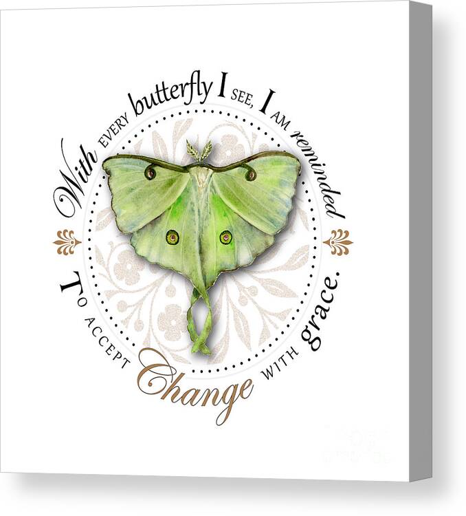 Luna Canvas Print featuring the painting To accept change with grace #1 by Amy Kirkpatrick