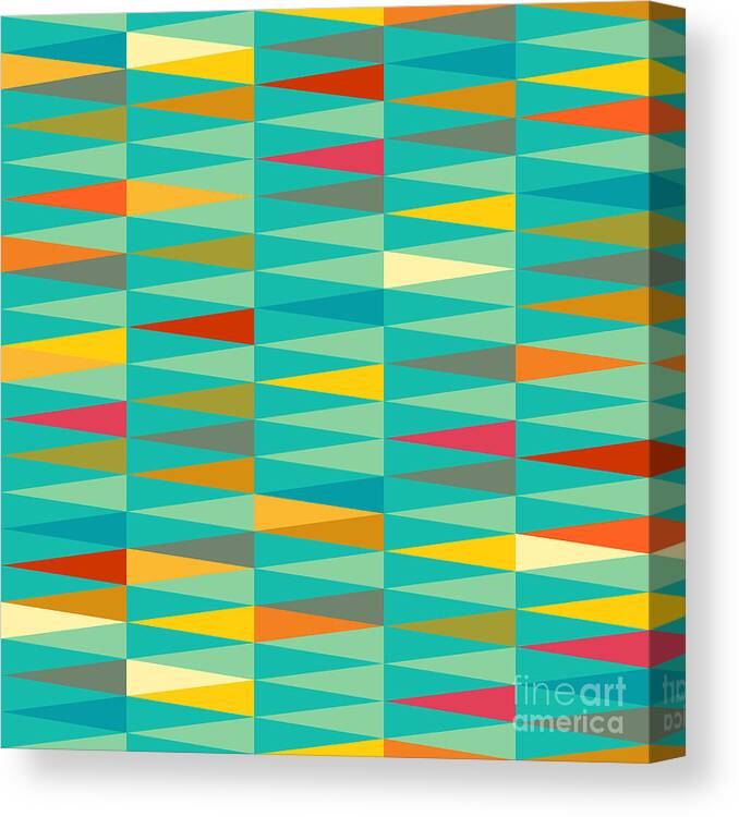 Magic Canvas Print featuring the digital art Vector Abstract Geometric Triangle by Babayuka
