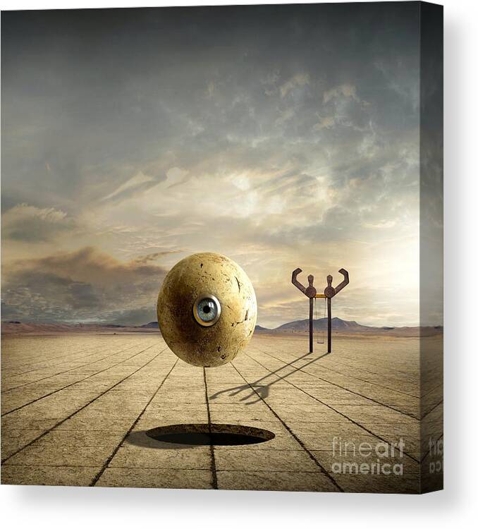Ball Canvas Print featuring the digital art Who Controls You #1 by Franziskus Pfleghart