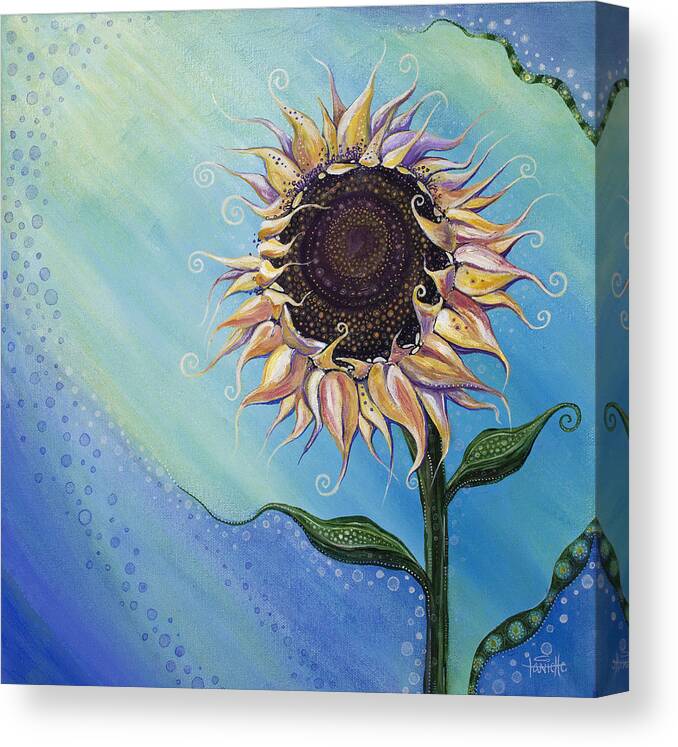 Floral Canvas Print featuring the painting You Are My Sunshine by Tanielle Childers