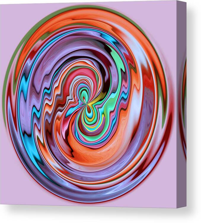 Macro Canvas Print featuring the photograph ZigZag Orb #1 by Liz Mackney