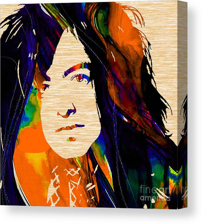 Jimmy Page Canvas Print featuring the mixed media Jimmy Page Collection #10 by Marvin Blaine