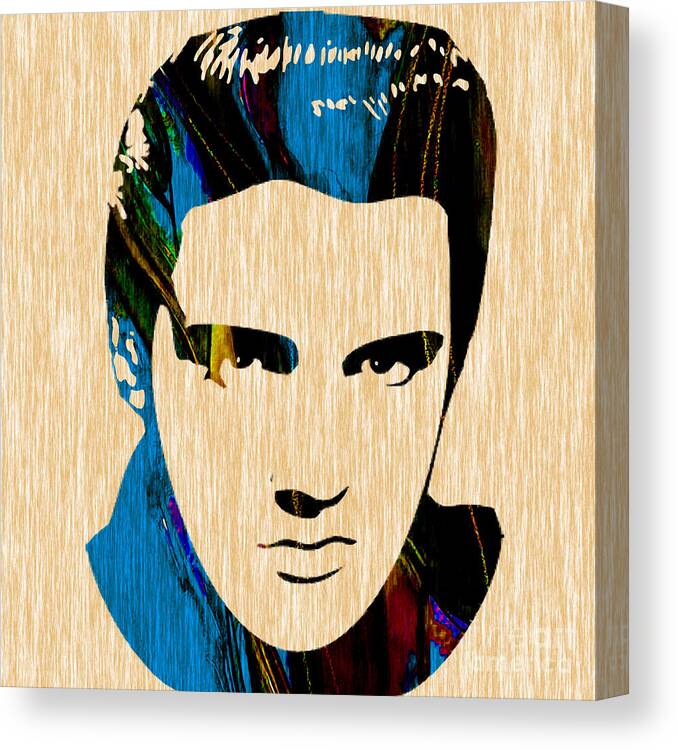 Elvis Art Canvas Print featuring the mixed media Elvis Presley #3 by Marvin Blaine