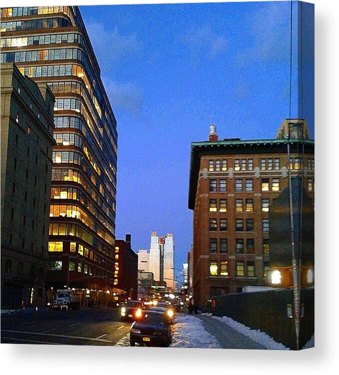 Nyc Canvas Print featuring the photograph 11th Avenue #newyorkcity #nyc #evening by Christopher M Moll