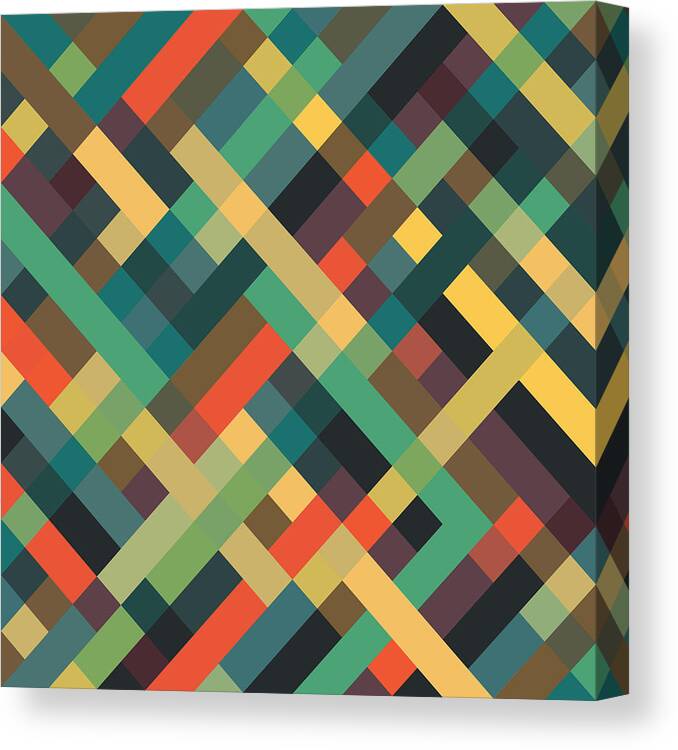 Abstract Canvas Print featuring the digital art Geometric #12 by Mike Taylor