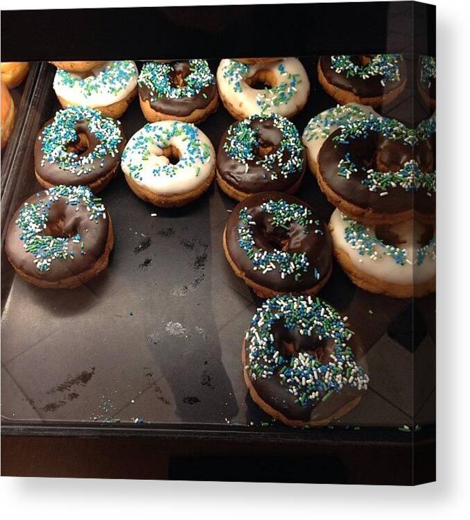 Seattle Canvas Print featuring the photograph 12 Man Donuts. #seattle #seahawks by Phil Scroggs