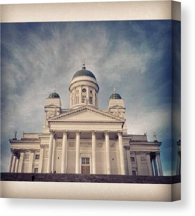 Cathedral Canvas Print featuring the photograph Привет #финляндия! #13 by Artur Ganiev