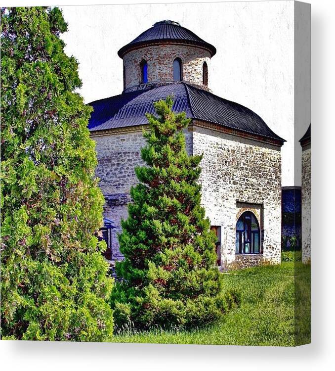 Spiritual Canvas Print featuring the photograph Cetățuia Monastery, iași #13 by Octav Studio