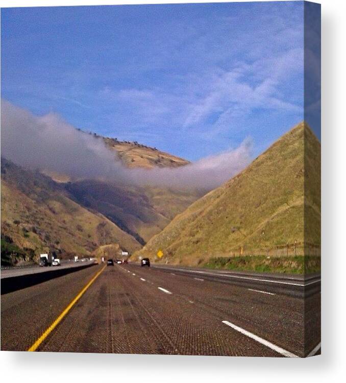 Highway Canvas Print featuring the photograph Instagram Photo #2 by Elena Tchoujtchenko