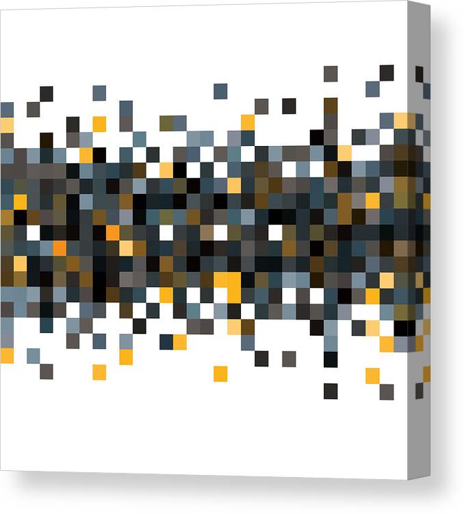 Pixel Canvas Print featuring the digital art Pixel Art #136 by Mike Taylor