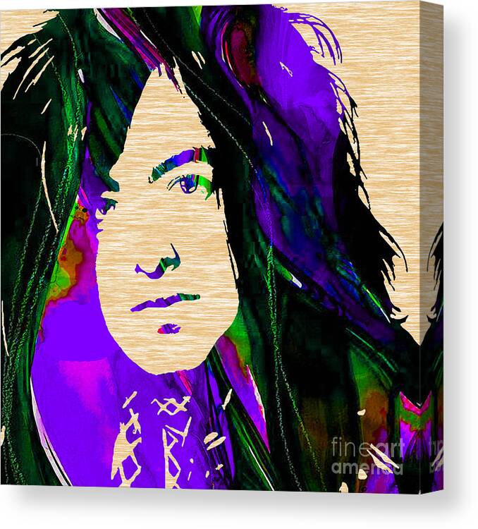 Jimmy Page Canvas Print featuring the mixed media Jimmy Page Collection #14 by Marvin Blaine