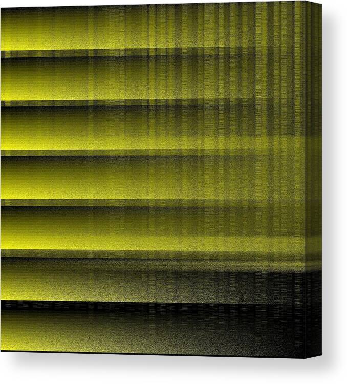 Yellow 16 Shades Abstract Algorithm Digital Rithmart Canvas Print featuring the digital art 16shades.6 by Gareth Lewis