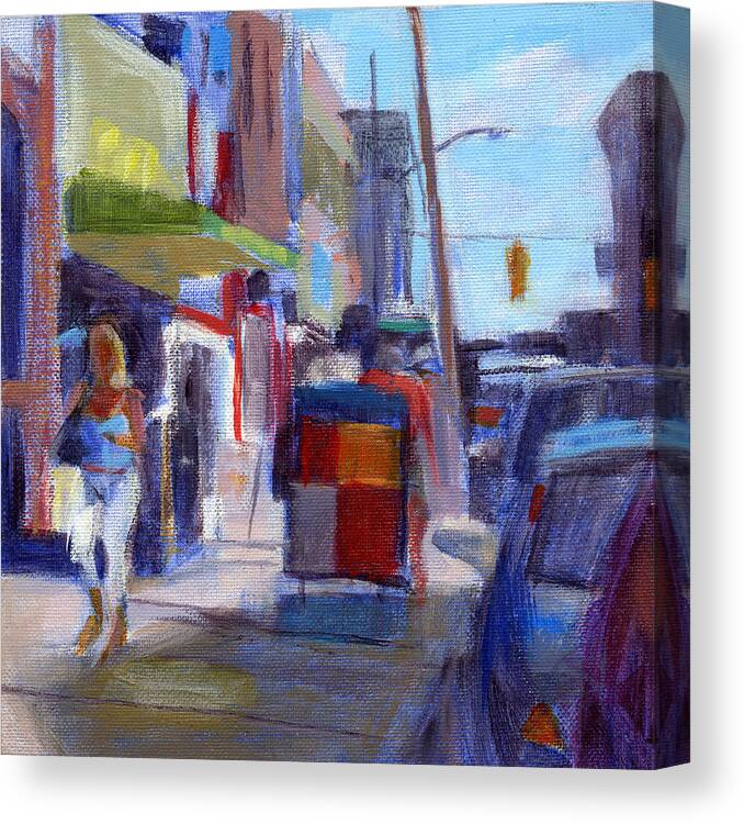 Pittsburgh Canvas Print featuring the painting Untitled #185 by Chris N Rohrbach