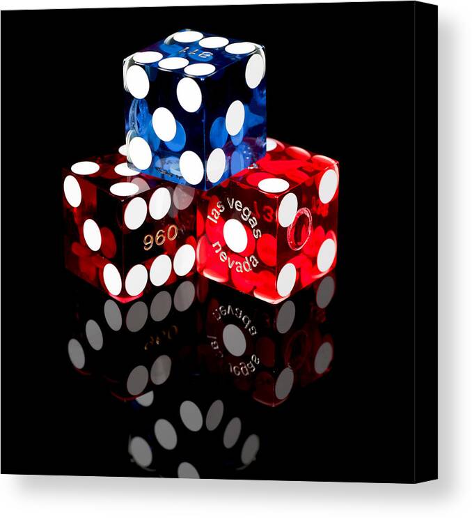 Dice Canvas Print featuring the photograph Colorful Dice by Raul Rodriguez
