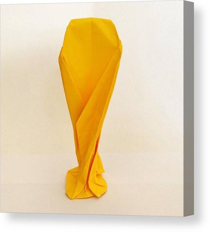 Fifa Canvas Print featuring the photograph 193/365 - Origami Fifa World Cup Trophy #193365 by Ross Symons