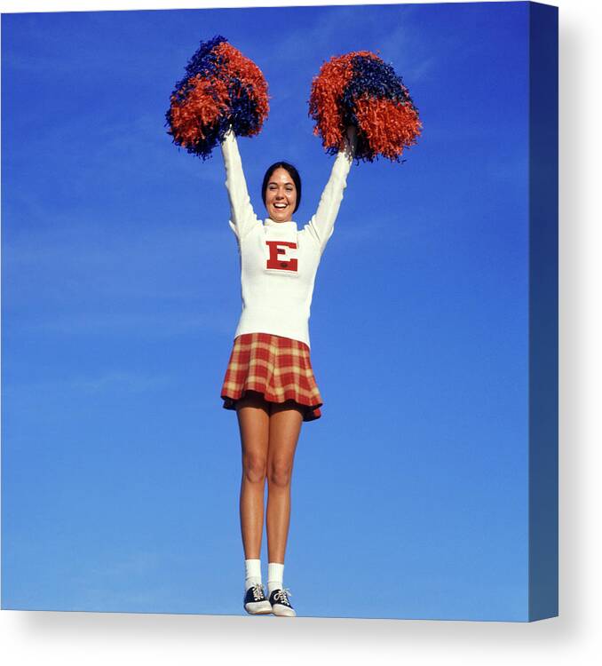 1960s Teenage Girl Cheerleader Full Canvas Print / Canvas Art by Vintage  Images - Fine Art America