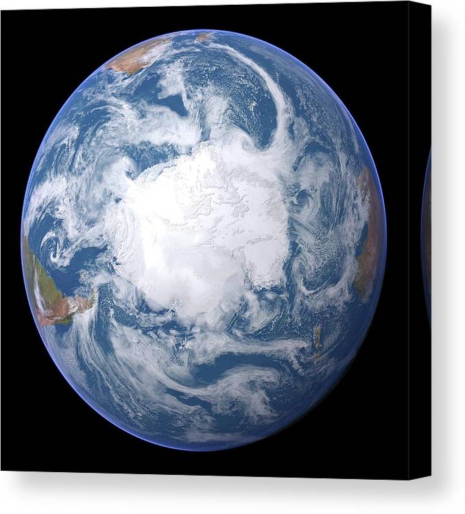 Earth Canvas Print featuring the photograph Antarctica #2 by Planetary Visions Ltd/science Photo Library